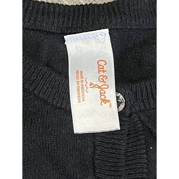 Girls Black Cardigan Sweater Button Up Knit Top School Uniform Size - Picture 7 of 7